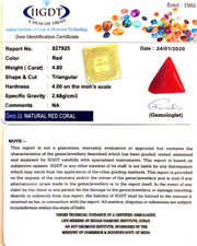 5.33 Ratti Natural Italian Triangular Moonga-(1054)